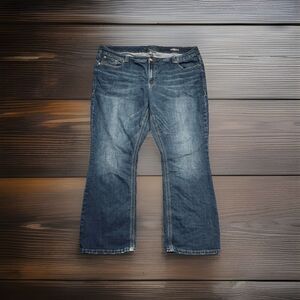 Melissa McCarthy Seven7 Bootcut Jeans Plus 28W (47x30.5) Blue Stretch Womens